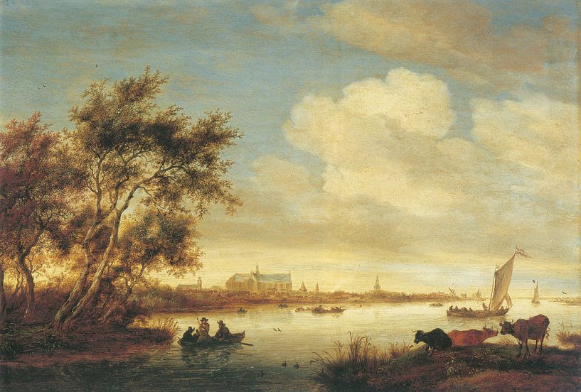 Grote de Sint-Laurenskerk depuis le nord, Salomon van Ruysdael par Des maîtres magistraux
