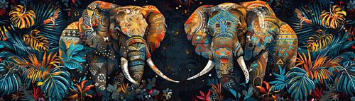 Painting Colourful Elephant