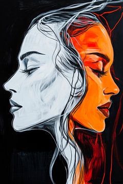 Duality of faces - light and shadow by Poster Art Shop
