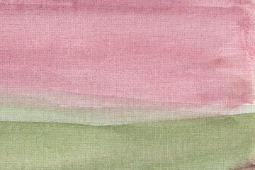Roze en groen minimalistisch landschap schilderij I van Dina Dankers
