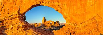 North Window bij zonsopgang, Arches National Park, Utah, USA van Markus Lange