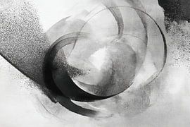 Peinture abstraite - Noir et blanc puissant et moderne sur Joriali Art abstrait