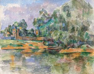 Paul Cezanne, Ufer der Seine bei Médan, um 1890
