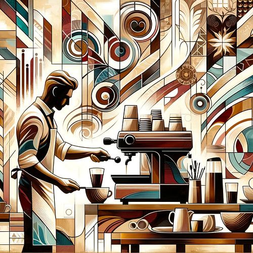 Barista-kunst in een stijlvolle omgeving