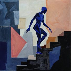 Figure walking Up Discovering by Jan Keteleer
