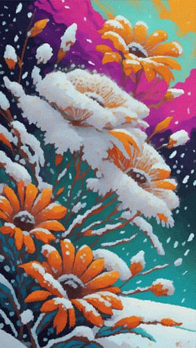 Bunte Fantasie Blumen