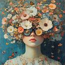 Floral face by Eye catching paintings thumbnail