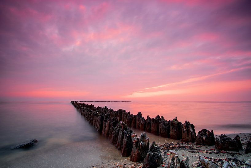 Zonsondergang Hindeloopen by John Dekker