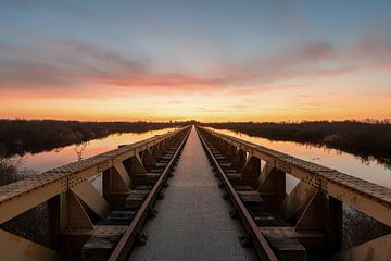 Lever du soleil au pont de Moerputten