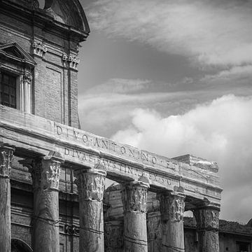 Italië in vierkant zwart wit, Rome van Teun Ruijters