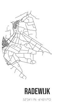 Radewijk (Overijssel) | Karte | Schwarz und Weiß von Rezona