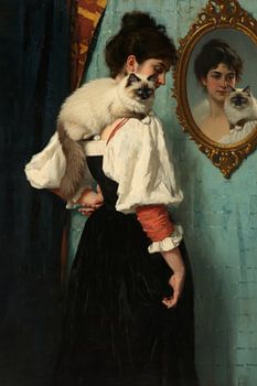 Victorian Lady with Cat no. 2