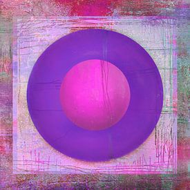 Circle within a circle Pink Purple by Claudia Gründler