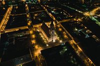 L'église Marienkirche de Neubrandenburg de nuit