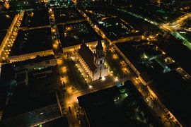 Marienkirche Neubrandenburg bij nacht van leonardosilziano