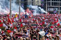 Feest en vreugede bij de huldiging op de coolsingel van Feyenoord Rotterdam van Midi010 Fotografie thumbnail