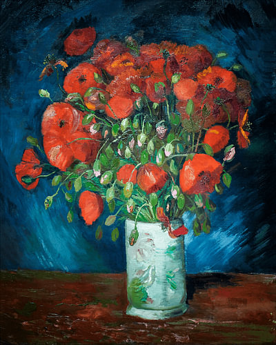 Vase mit Mohnblumen von Vincent van Gogh