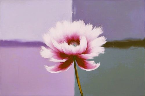 Dromerige roze bloem schilderij