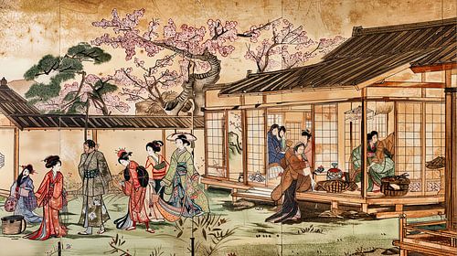 japanese art postcard