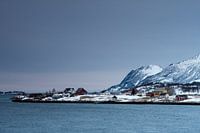 Holzen buden auf der Insel Senja