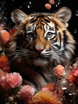 Tiger in Close-up by Eva Lee