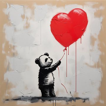 Panda mit Luftballon von TheXclusive Art