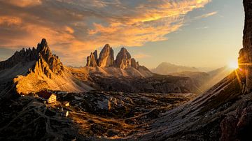 Three Peaks in the Dolomites by Dieter Meyrl