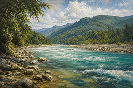 Wildnis am Mamberamo-Fluss, Papua, Indonesien – Eine inspirierende Regenwaldlandschaft von Vínculae