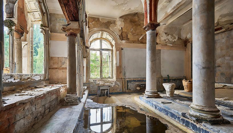 Lieu perdu avec colonnes par Mustafa Kurnaz