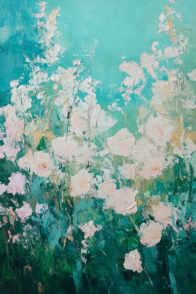 Sea of flowers in soft colours by Poster Art Shop