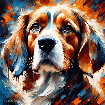 Hondenkunst - Beagle 1 van Johanna's Art