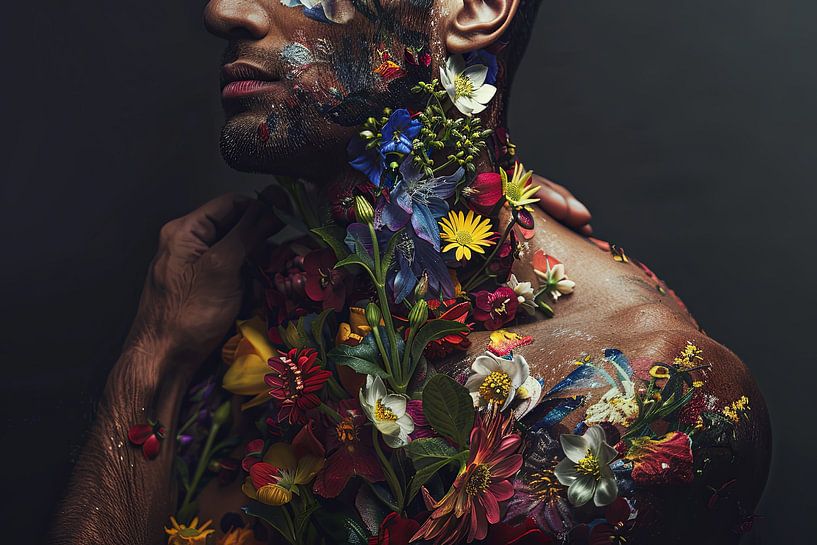 kunst met bloemen van Egon Zitter