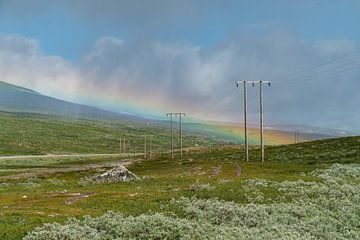 Regenboog op poolcirkel.