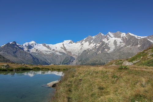 Erholsamer Blick auf den Saas-Fee-Gletscher