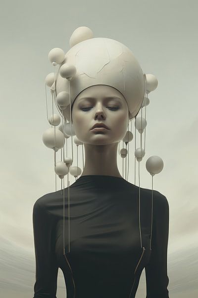 Digital created very beautiful woman in high fashion style by Art Bizarre