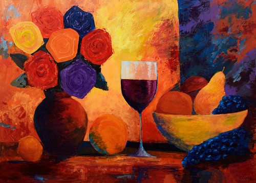 Nature morte colorée