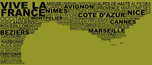 Map of southern France