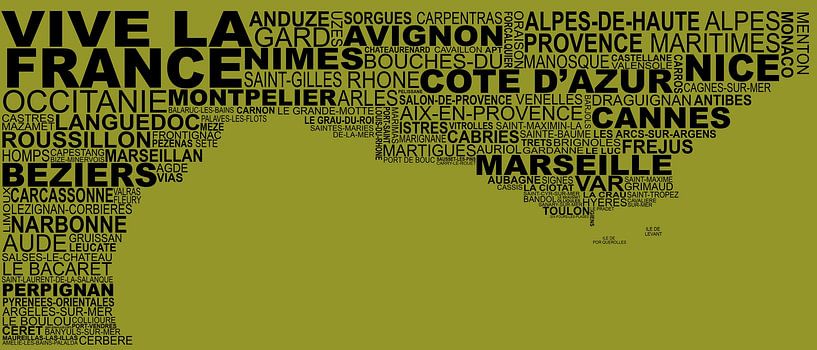 Map of southern France by Stef van Campen
