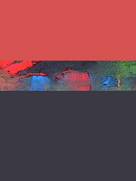 Abstrakte Farbfelder / rot von Kerstin Franz