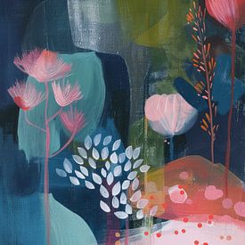 Colourful botanical abstract by Studio Allee