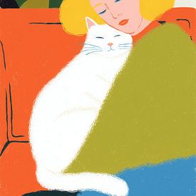 Gemeinsames Katzen-Glück | Malerei von Frank Daske | Foto & Design