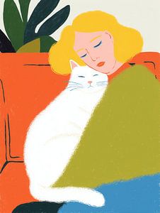 Bonheur partagé des chats | Peinture