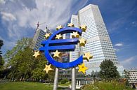 Euro teken in Frankfurt, Duitsland van Jan Kranendonk thumbnail