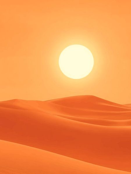 Zon in de woestijn van rendyokt rendy