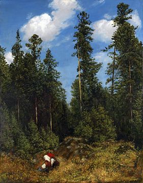 Zwarte Woud-sparren (bessenplukkers), HANS THOMA, 1884