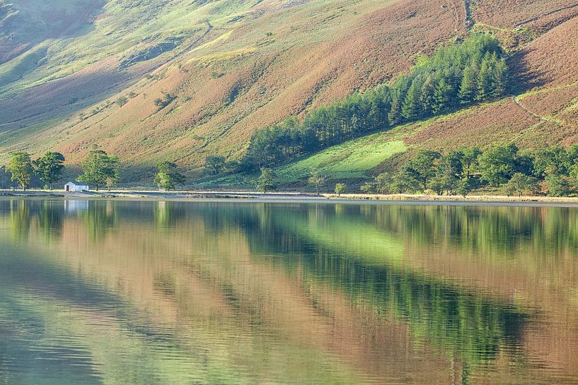 Mountain reflected in Buttermere von Ron Buist
