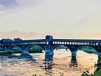 Ponte Coperto bei Sonnenuntergang