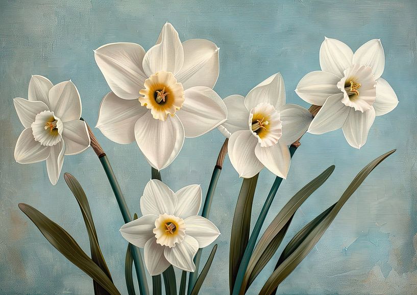 Narzissenmalerei von Blumen Studio