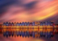 Regenbogenhäuser in Houten am Rietplas See