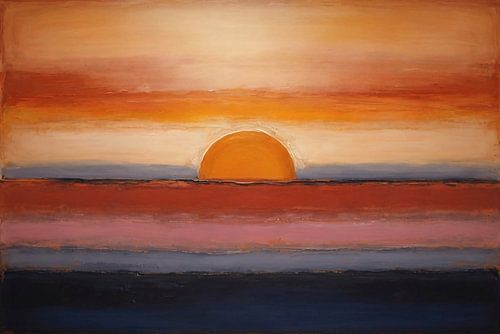Zonsondergang Mark Rothko stijl van Art & Soul Creations